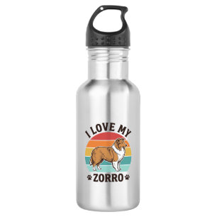 I Love My Zorro Vintage Dog Lover Design_1 532 Ml Water Bottle