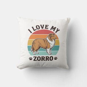 I Love My Zorro Vintage Dog Lover Design_1 Cushion