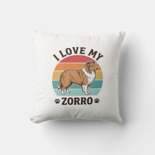 I Love My Zorro Vintage Dog Lover Design_1 Cushion