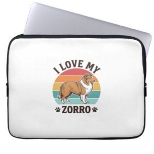 I Love My Zorro Vintage Dog Lover Design_1 Laptop Sleeve