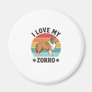 I Love My Zorro Vintage Dog Lover Design_1 Magnet