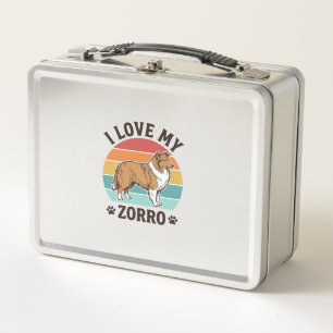 I Love My Zorro Vintage Dog Lover Design_1 Metal Lunch Box