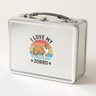 I Love My Zorro Vintage Dog Lover Design_1 Metal Lunch Box