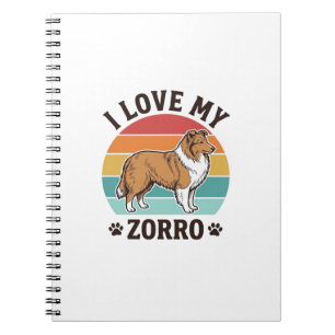 I Love My Zorro Vintage Dog Lover Design_1 Notebook