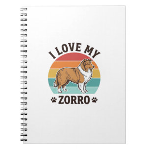 I Love My Zorro Vintage Dog Lover Design_1 Notebook