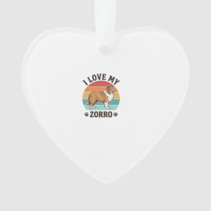 I Love My Zorro Vintage Dog Lover Design_1 Ornament