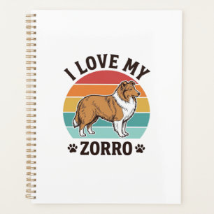 I Love My Zorro Vintage Dog Lover Design_1 Planner