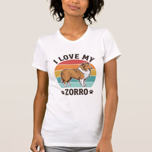 I Love My Zorro Vintage Dog Lover Design_1 T-Shirt