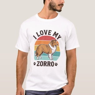 I Love My Zorro Vintage Dog Lover Design_1 T-Shirt