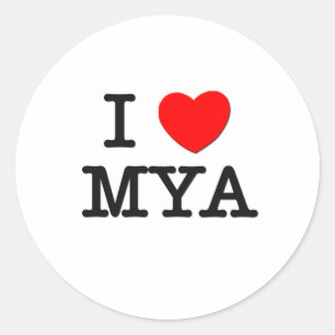 I Love Mya Classic Round Sticker