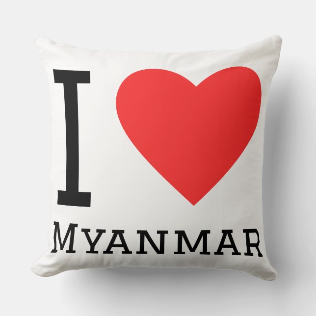 I love Myanmar  Cushion (Front)