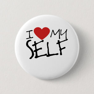 I Love myself 6 Cm Round Badge