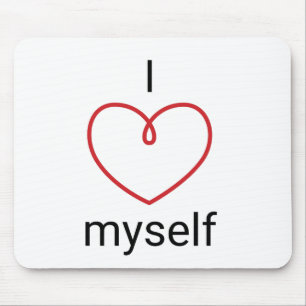 I Love Myself Design Mouse Mat