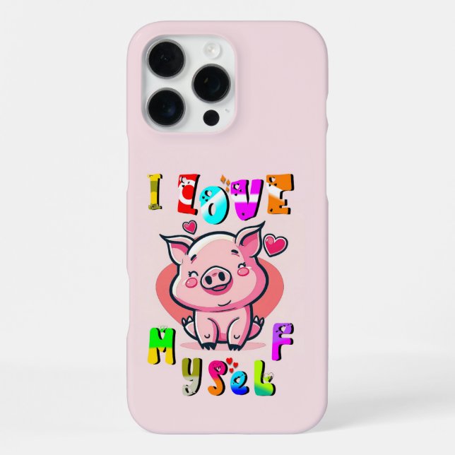 I Love Myself iPhone Case (Back)