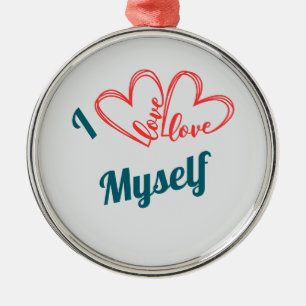I Love Myself - Self-Care Button Metal Tree Decoration