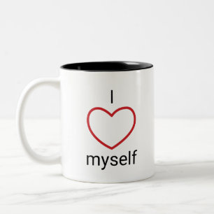 I Love Myself Two-Tone Coffee Mug