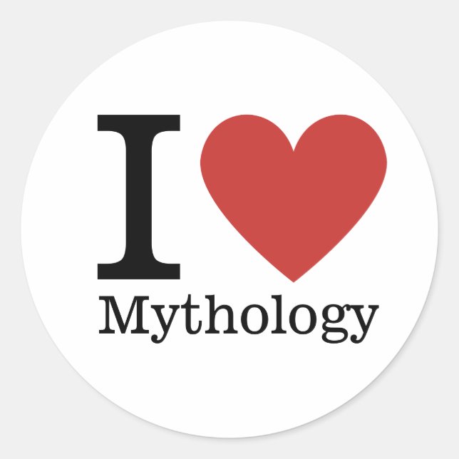 I ❤️ Love Mythology STICKER (Front)