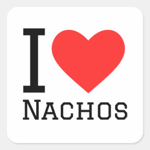 I love nachos square sticker