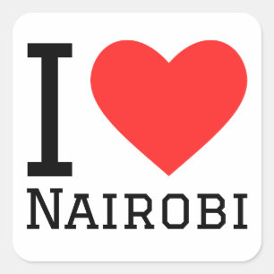 I love Nairobi Square Sticker