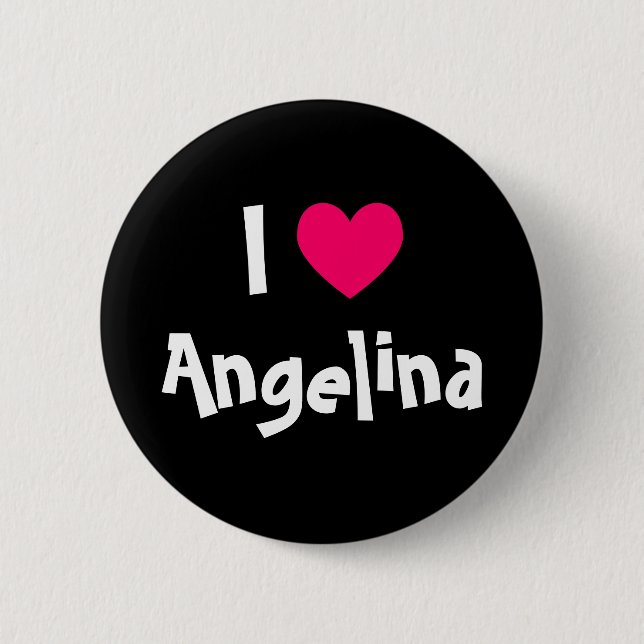 I Love Name 6 Cm Round Badge (Front)