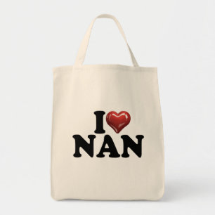 I Love Nan Heart Design For Proud Grandchildren Tote Bag
