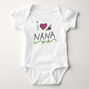 I Love Nana Baby Bodysuit