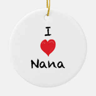I Love Nana Custom 2 Sided Photo Ornament