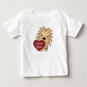 I Love Nana Whimsical Lion Valentine Baby T-Shirt