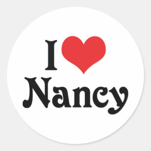 I Love Nancy Classic Round Sticker