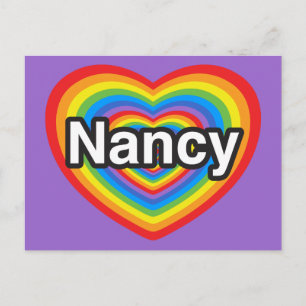 I love Nancy. I love you Nancy. Heart Postcard