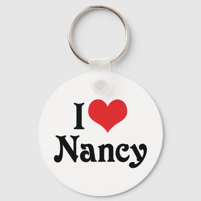 I Love Nancy Key Ring (Front)