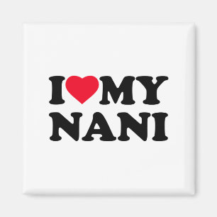 I Love Nani Heart Grandma Family Long Magnet