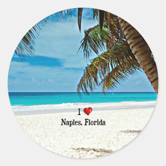 I Love Naples, Florida Classic Round Sticker (Front)