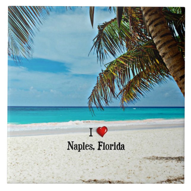 I Love Naples, Florida Tile (Front)