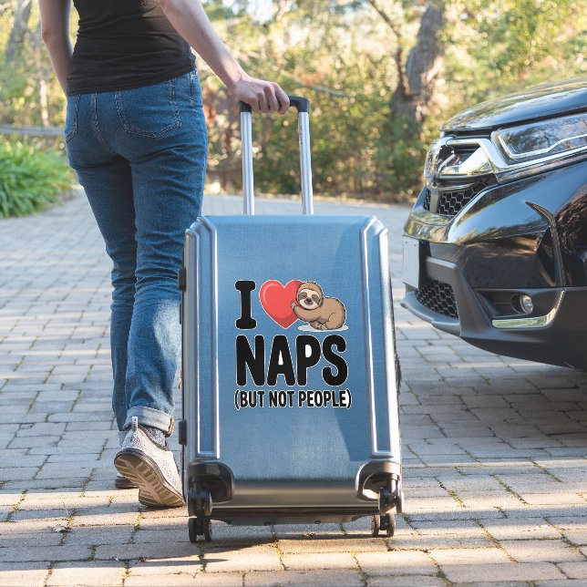 I Love Naps Cute Sloth Heart (Suitcase Insitu)