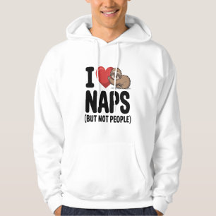 I Love Naps Cute Sloth Heart Hoodie