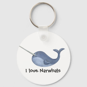 I love Narwhals Key Ring