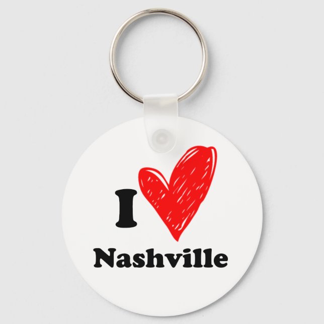 I love Nashville Key Ring (Front)