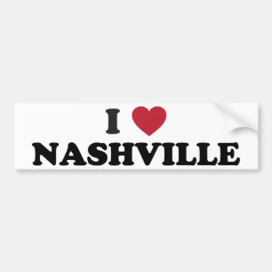 I Love Nashville Tennessee Bumper Sticker