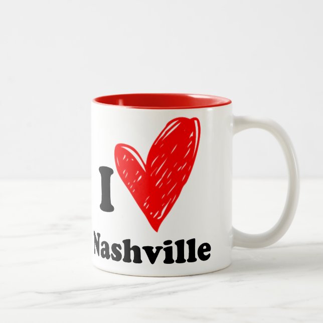 I love Nashville Two-Tone Coffee Mug (Right)