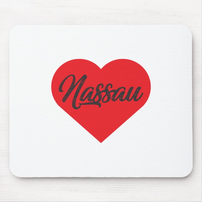 I Love Nassau - Bahamas Mouse Mat (Front)