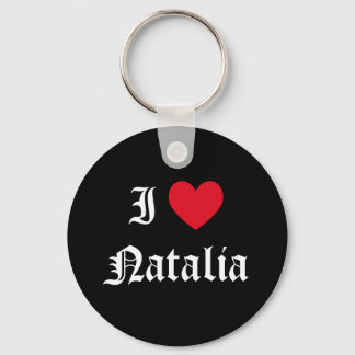 I Love Natalia Key Ring