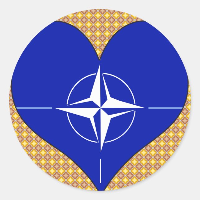 I Love Nato Classic Round Sticker (Front)