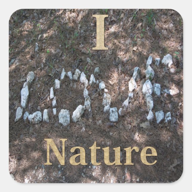 I Love Nature Apparel and Gifts Square Sticker (Front)