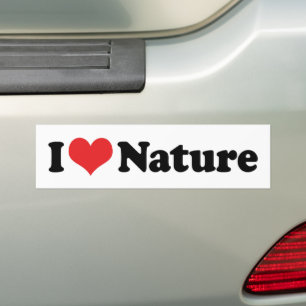 I Love Nature Bumper Sticker