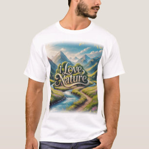 I Love Nature -for Adventure Lovers, Outdoor T-Shirt