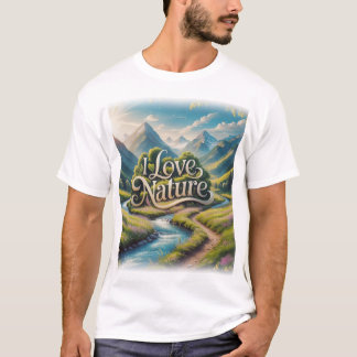 I Love Nature -for Adventure Lovers, Outdoor T-Shirt