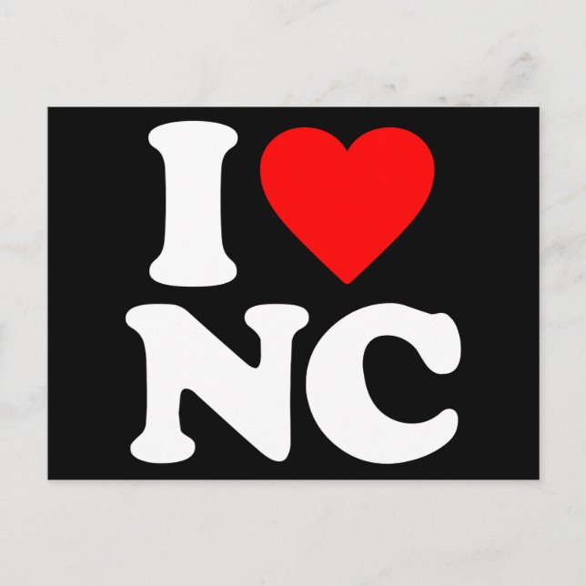 I LOVE NC POSTCARD (Front)