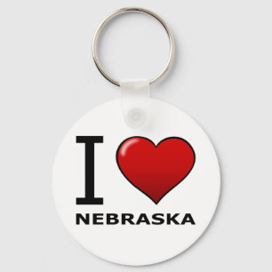 I LOVE NEBRASKA KEY RING