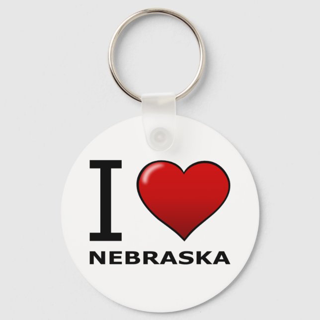 I LOVE NEBRASKA KEY RING (Front)